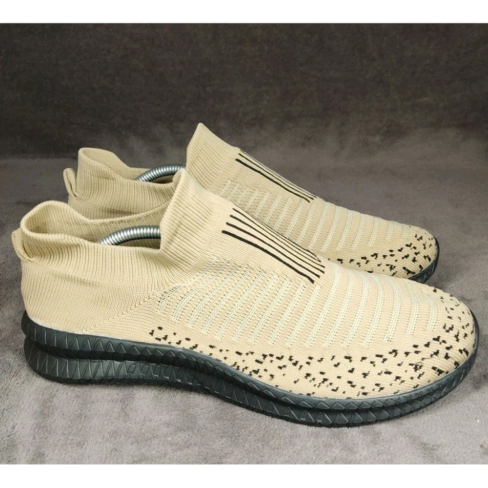 Mishansha Comfort Stretch slip-on shoes khaki color Mens Size 12
